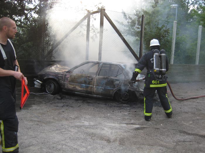 bild på bilbrand på henriksdalsberget under tidigare år