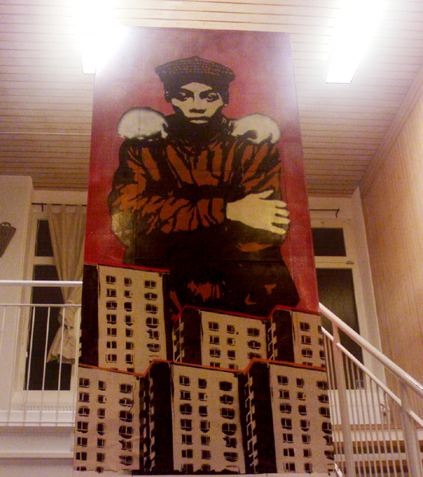 Hop Louie-tavla på fritidsgården Glada Henkan