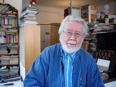 Georg Suttner i ateljén på Mallongen, Södermalm