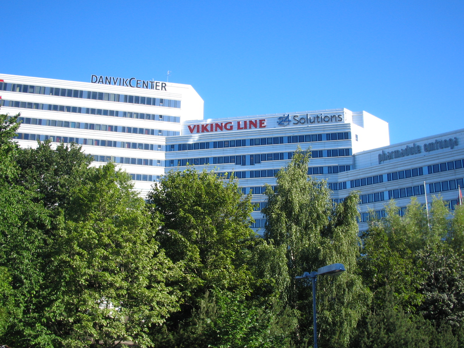 DanvikCenter med Viking Line och 24 Solutions loggor