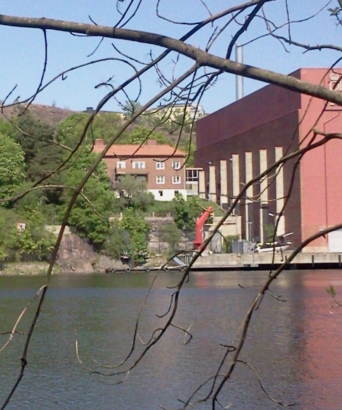 Sjöpolisens hamn och kran i Gäddviken, Nacka