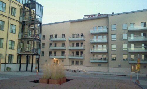 Finnboda Hamnplan sedd från F/B Sea