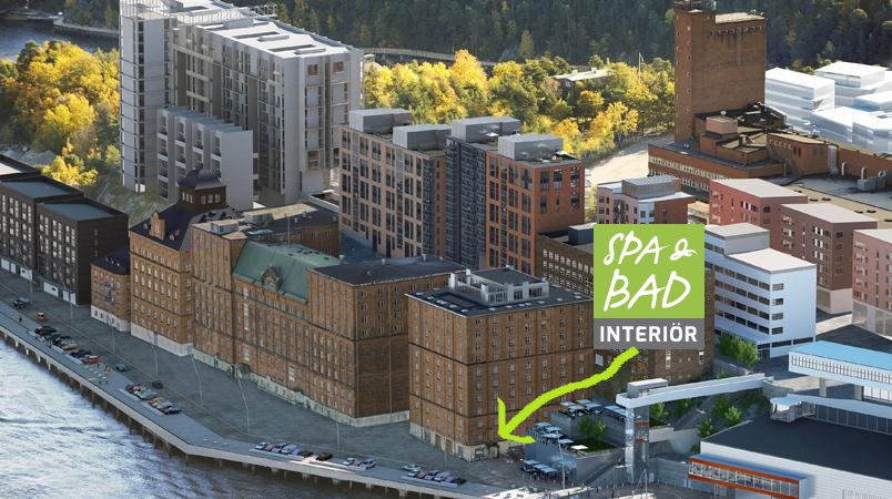 Kvarnholmen, Nacka: Spa och Bad Interiör på Mjölnarvägen