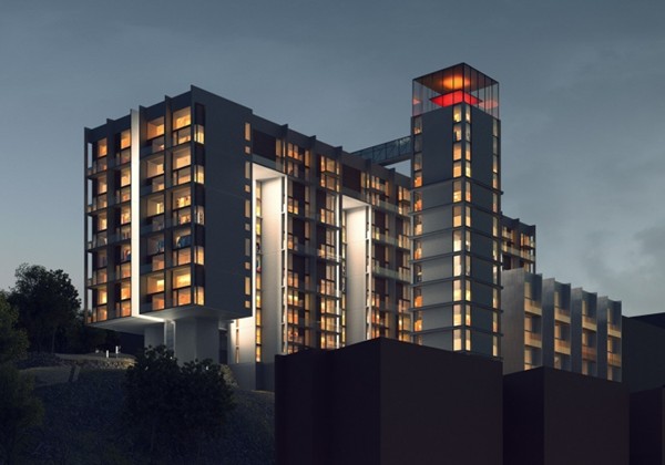 Kvarnholmen, Nacka: Stockholm Lighthouse på natten