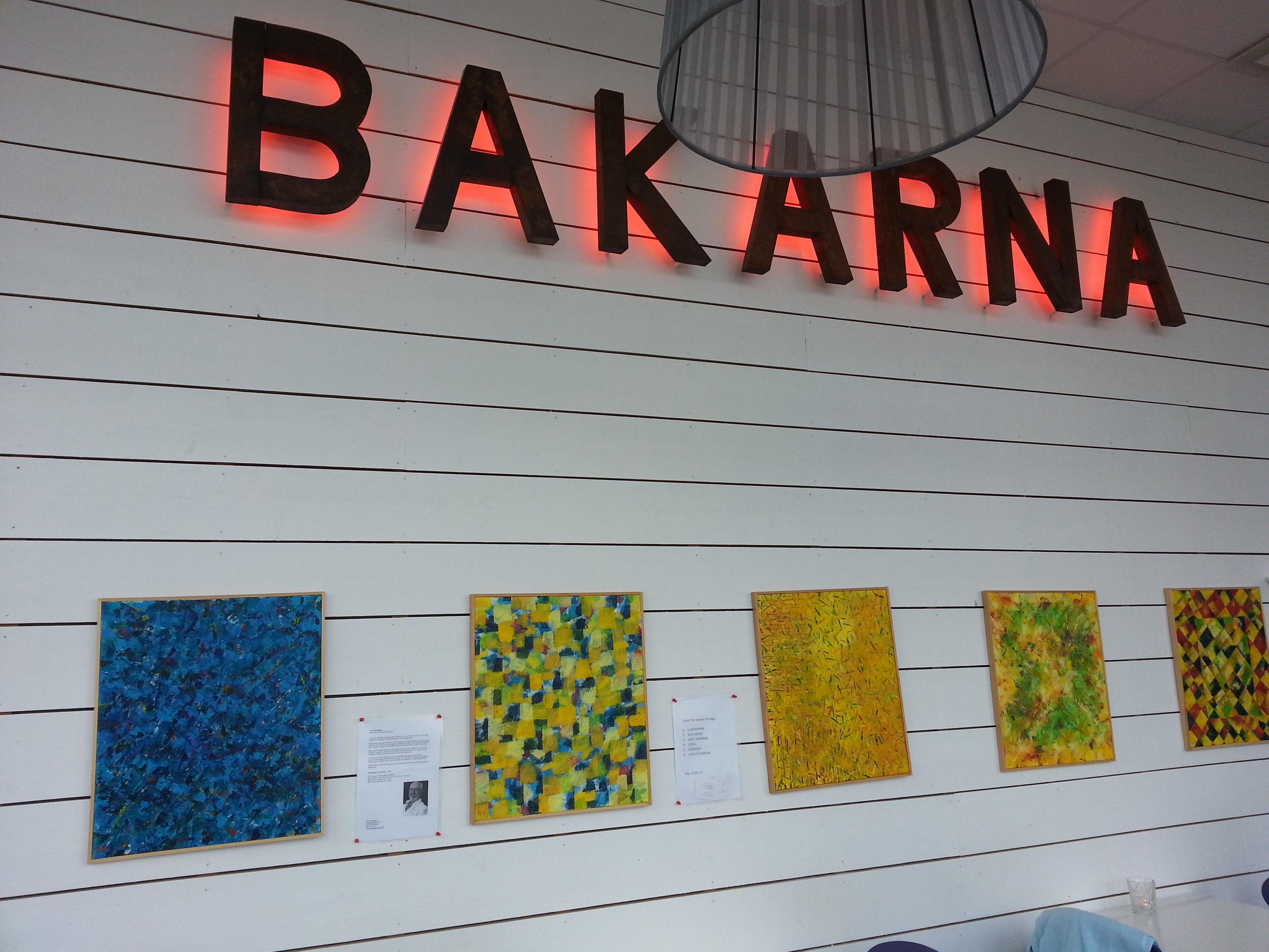 Leif Leonardson ställer ut på Bakarna kafé & konditori i Henriksdalshamnen