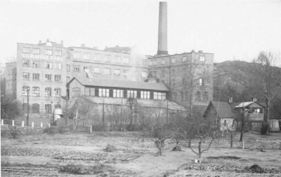 Henriksborg, Nacka: Bonniers färgfabrik Grafisk Färg