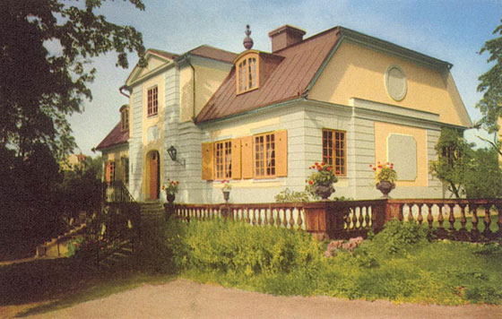 Vykort med Svindersvik gård i Nacka