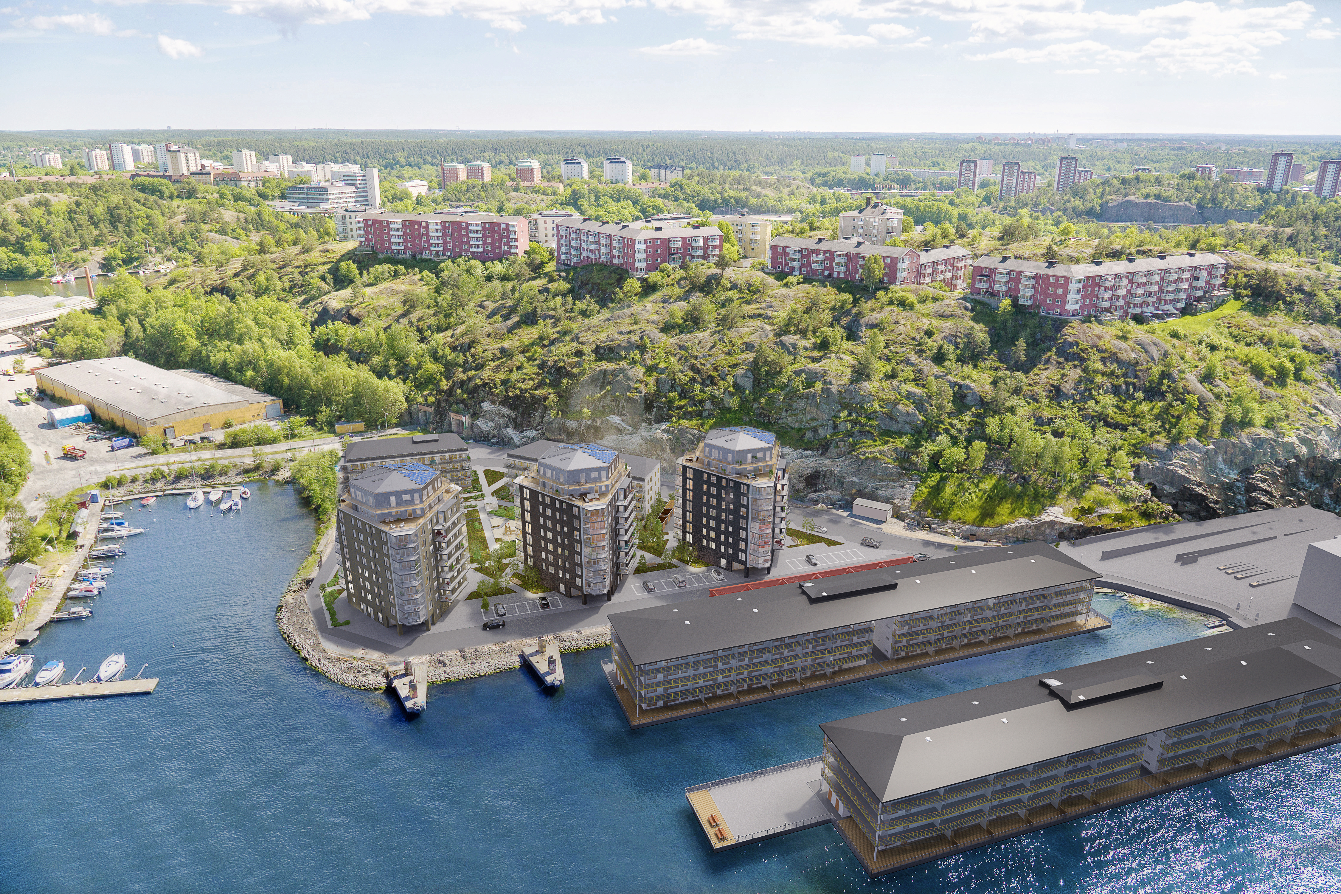 brf finnboda terrass i nacka mittemot kvarnholmen