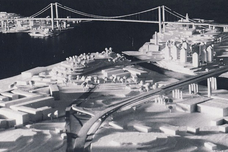 Golden Gate-bro mellan Djurgården och Henriksdalsberget