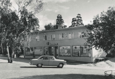 Gamla Konsum-butiken på Kvarnholmen i Nacka