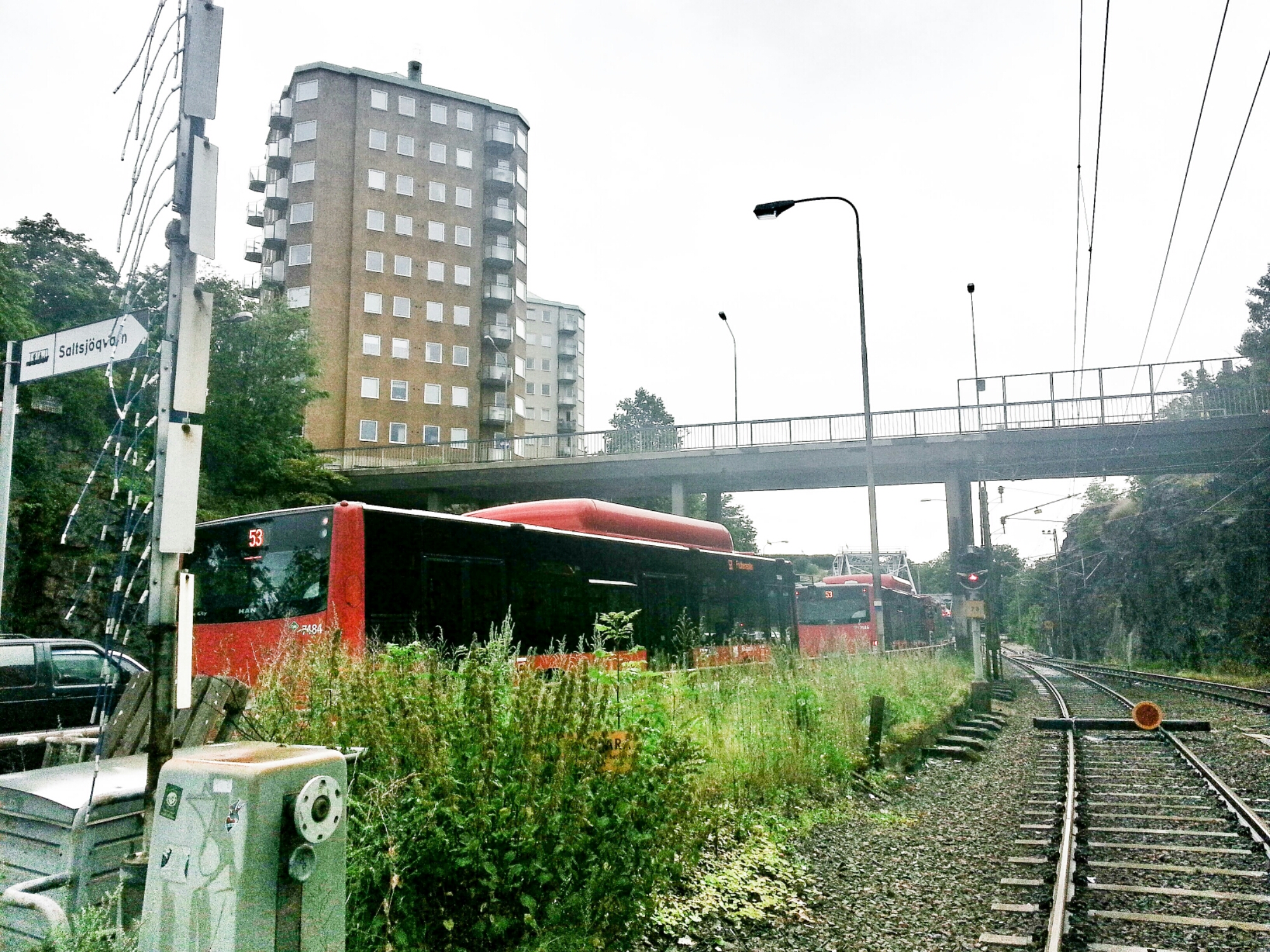 1 maj: Buss 53 åker till Slussen via Stadsgården