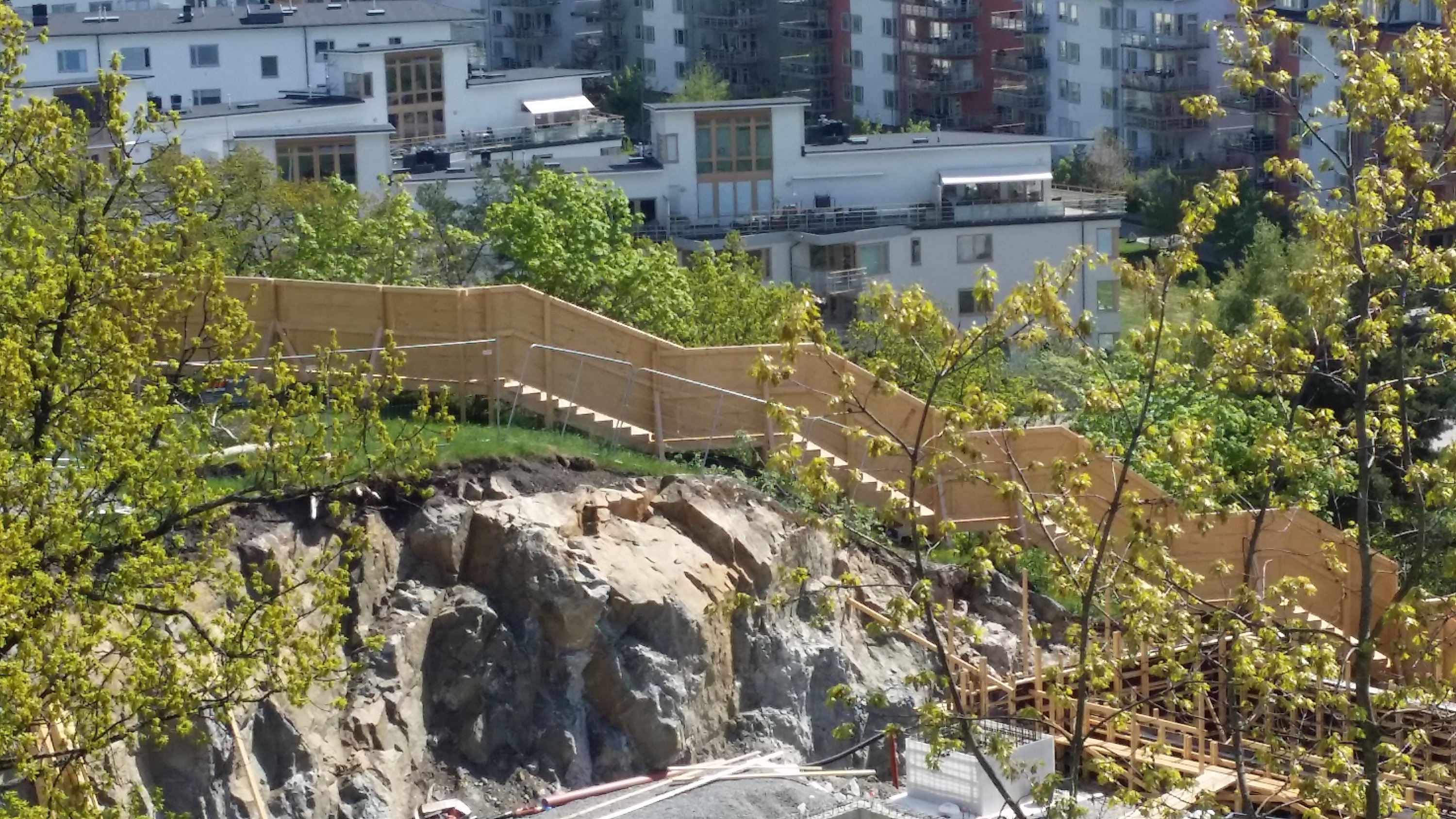 Nya trappan mellan Finnbodaberget och Finnboda