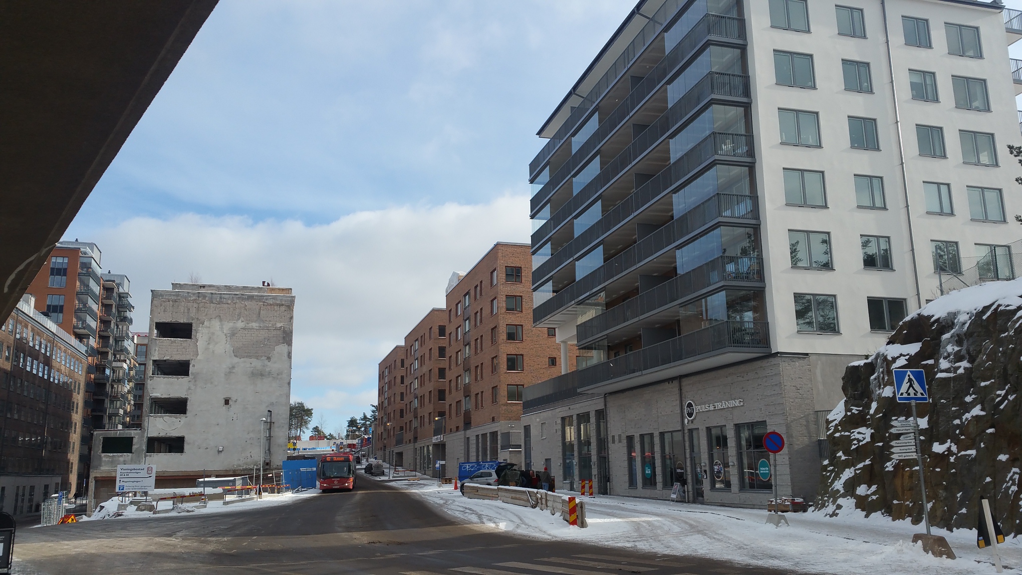 Kvarnholmsvägen vid Munspelet på Kvarnholmen i Nacka