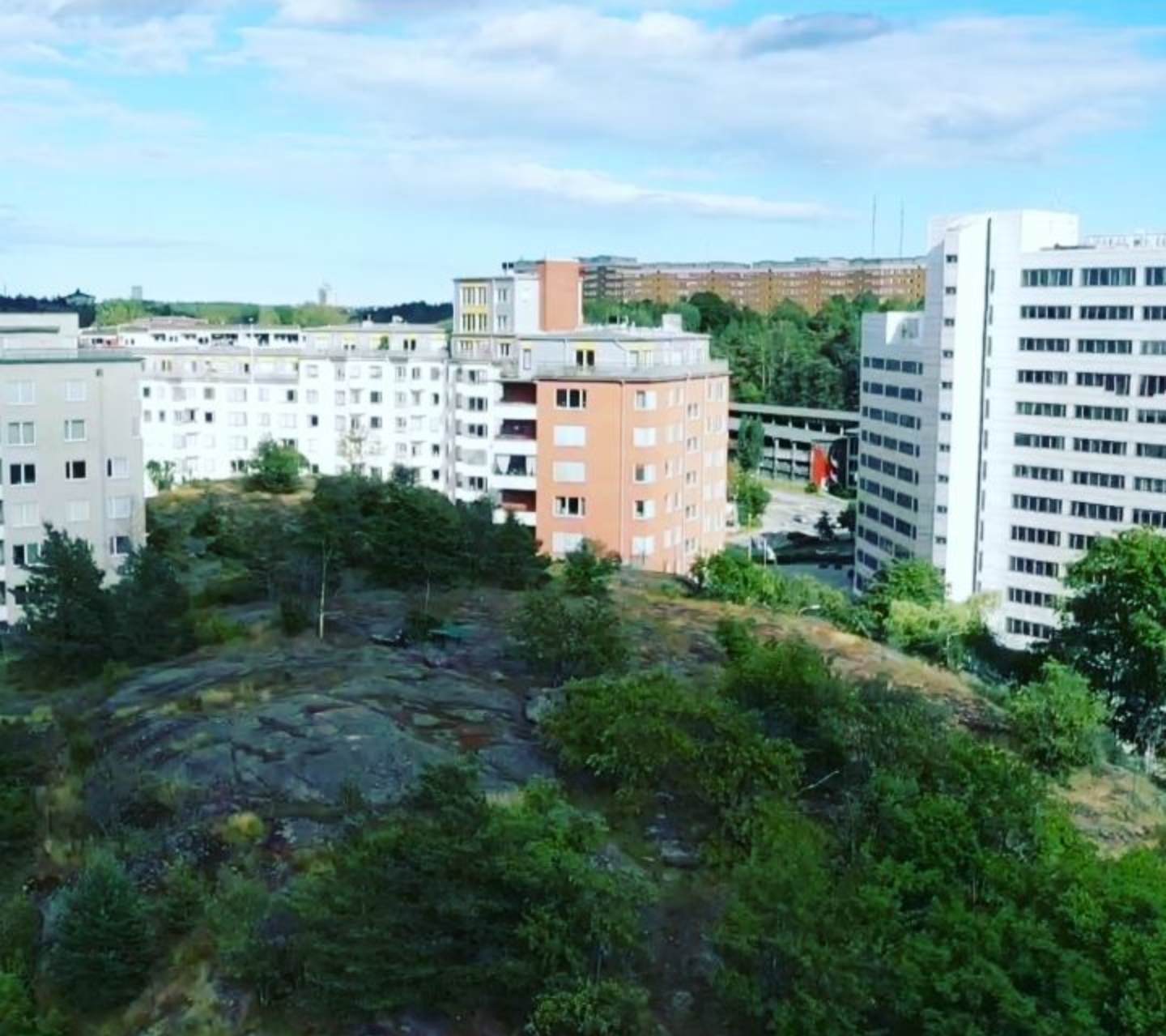 Flygfilm över Danviksklippan & Saltsjöqvarn