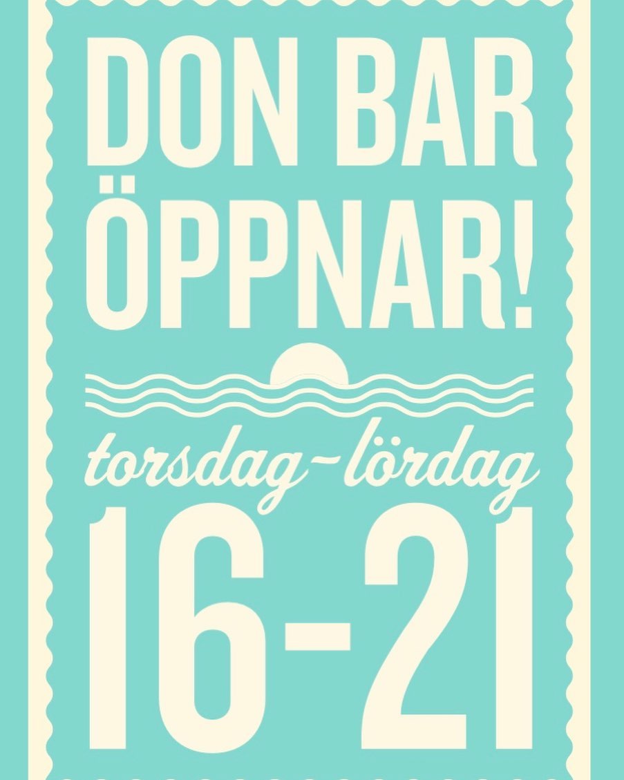 Öppettiderna för Don Bar 2020 på Kvarnholmen i Nacka