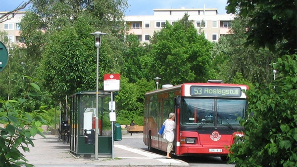 Buss 53 på Henriksdalsberget