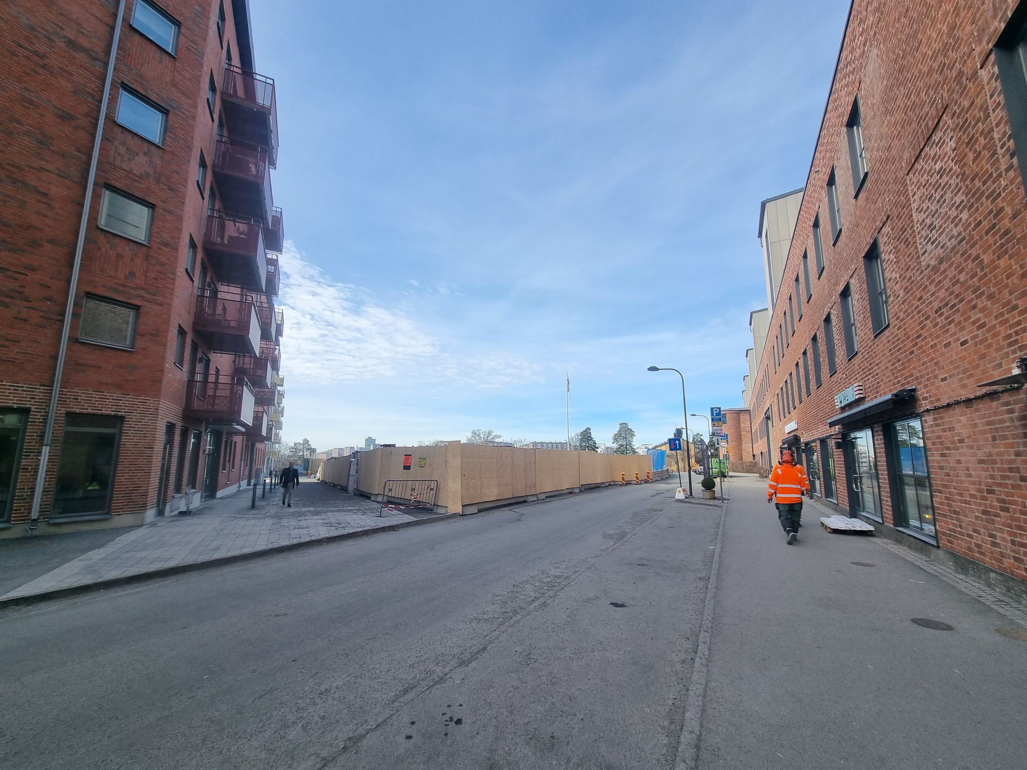 Peabs byggområde på Tre Kronors väg på Kvarnholmen