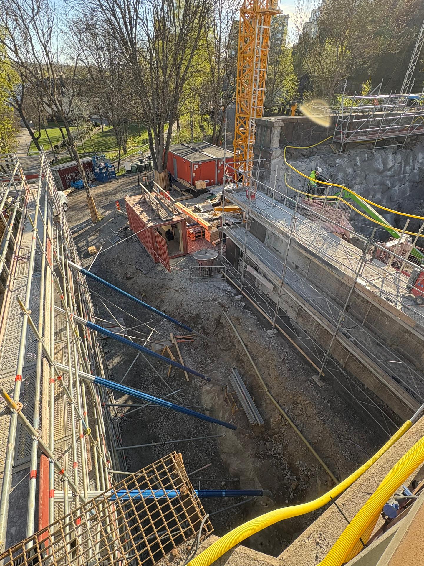 Byggrop nedanför norra Danviksbron