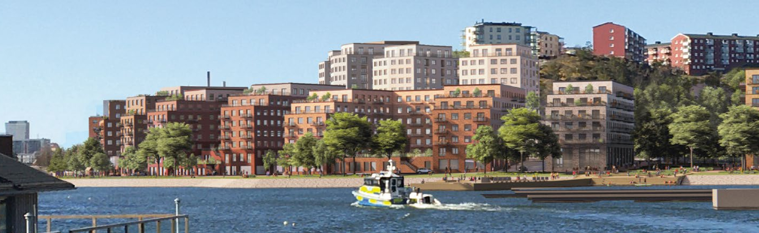 Framtida vyn från Svindersviken, Marinstaden och Ryssberget mot Gäddviken och sydöstra Finnberget