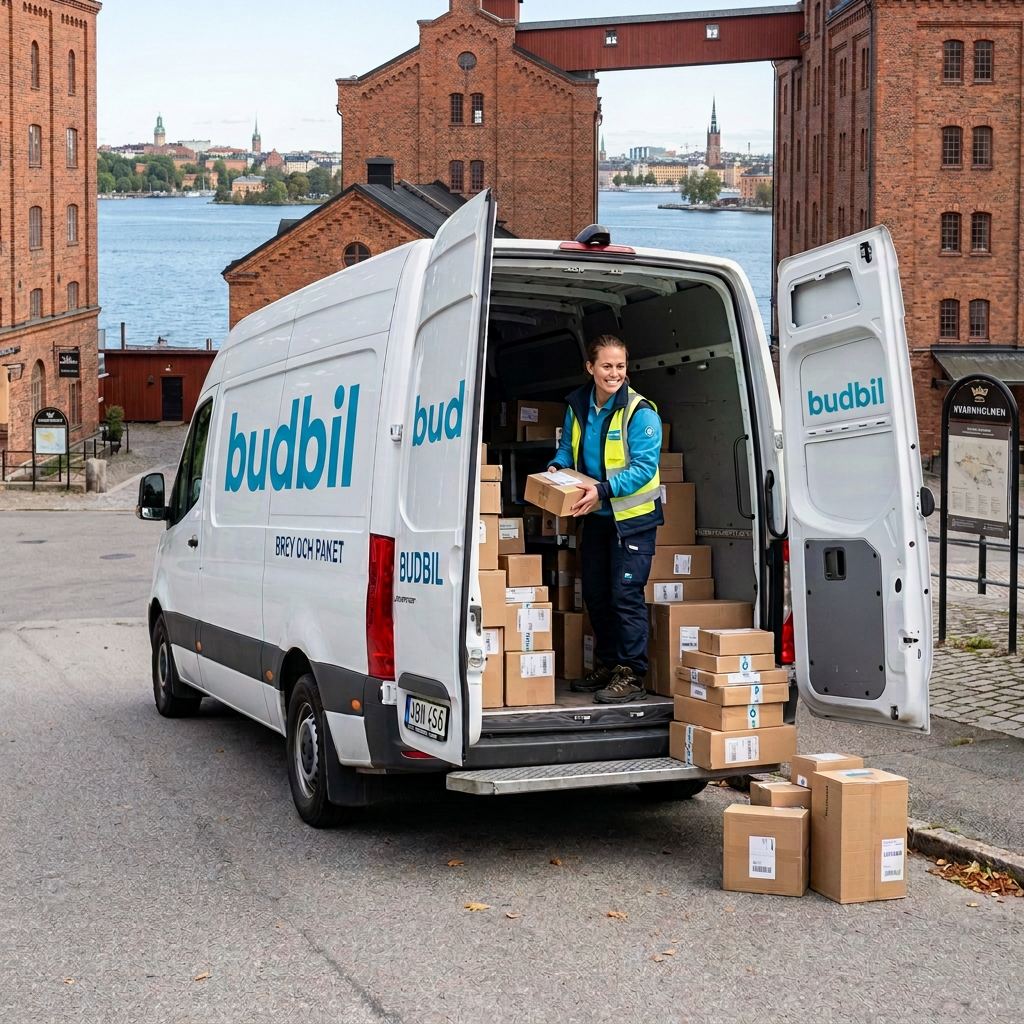 Stulen budbil återfanns på Kvarnholmen