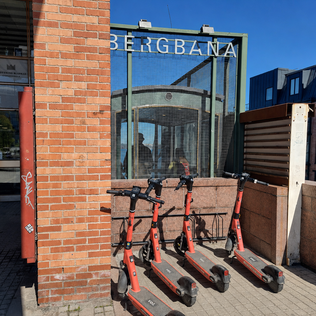 Bergbanan i Nacka strand upp på Augustendalsvägen